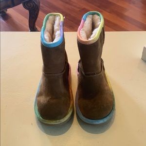 Ugg rainbow kids boots size 11